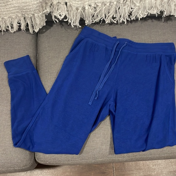 Papinelle Jogger Sweatpants Women's Blue Drawstrings Pockets Cotton M - Picture 5 of 5